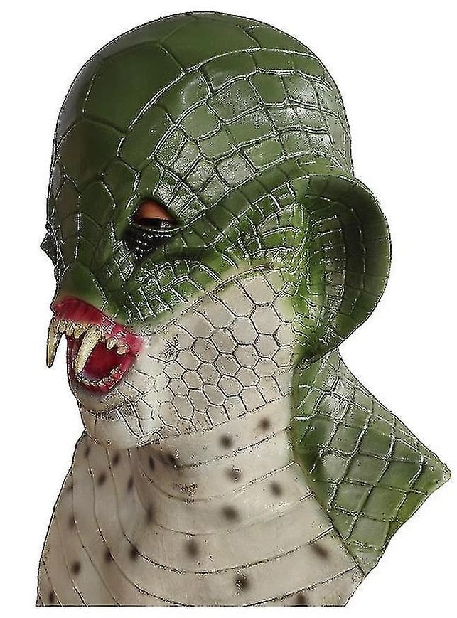 masque tête et visage de serpent en latex de silicone