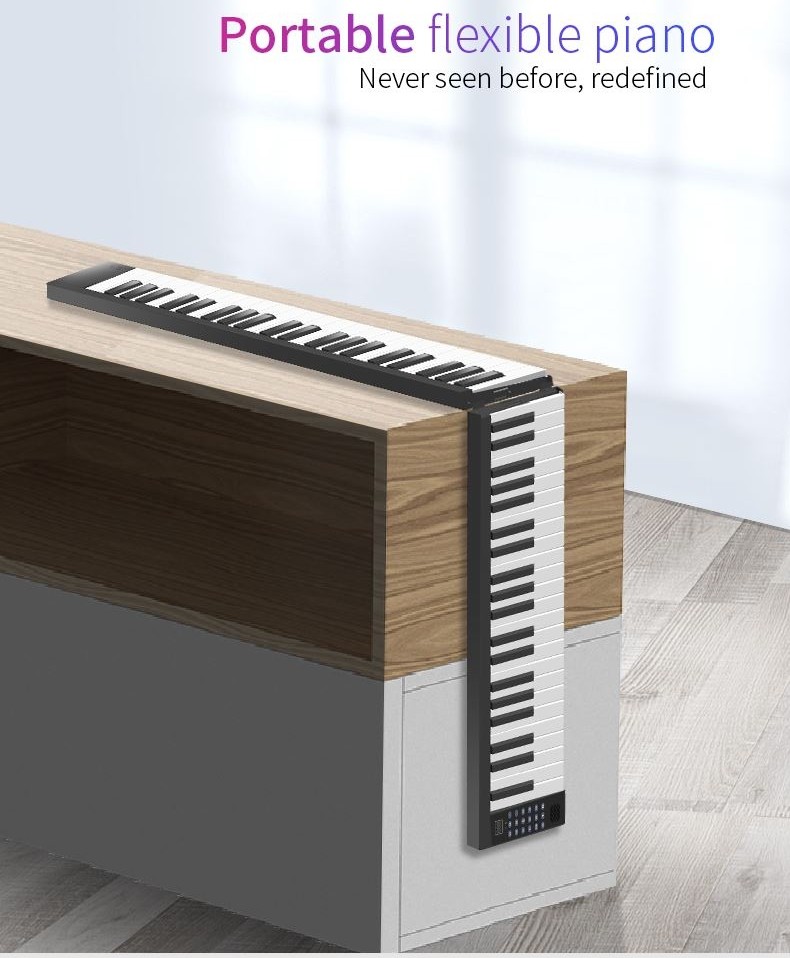 Clavier de piano pliable léger portable 88 touches rechargeable