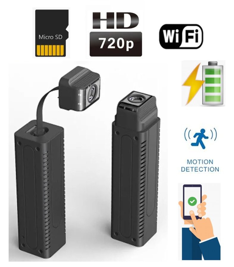 Mini caméra espion USB WIFI IP 1080P flexible avec détecteur de