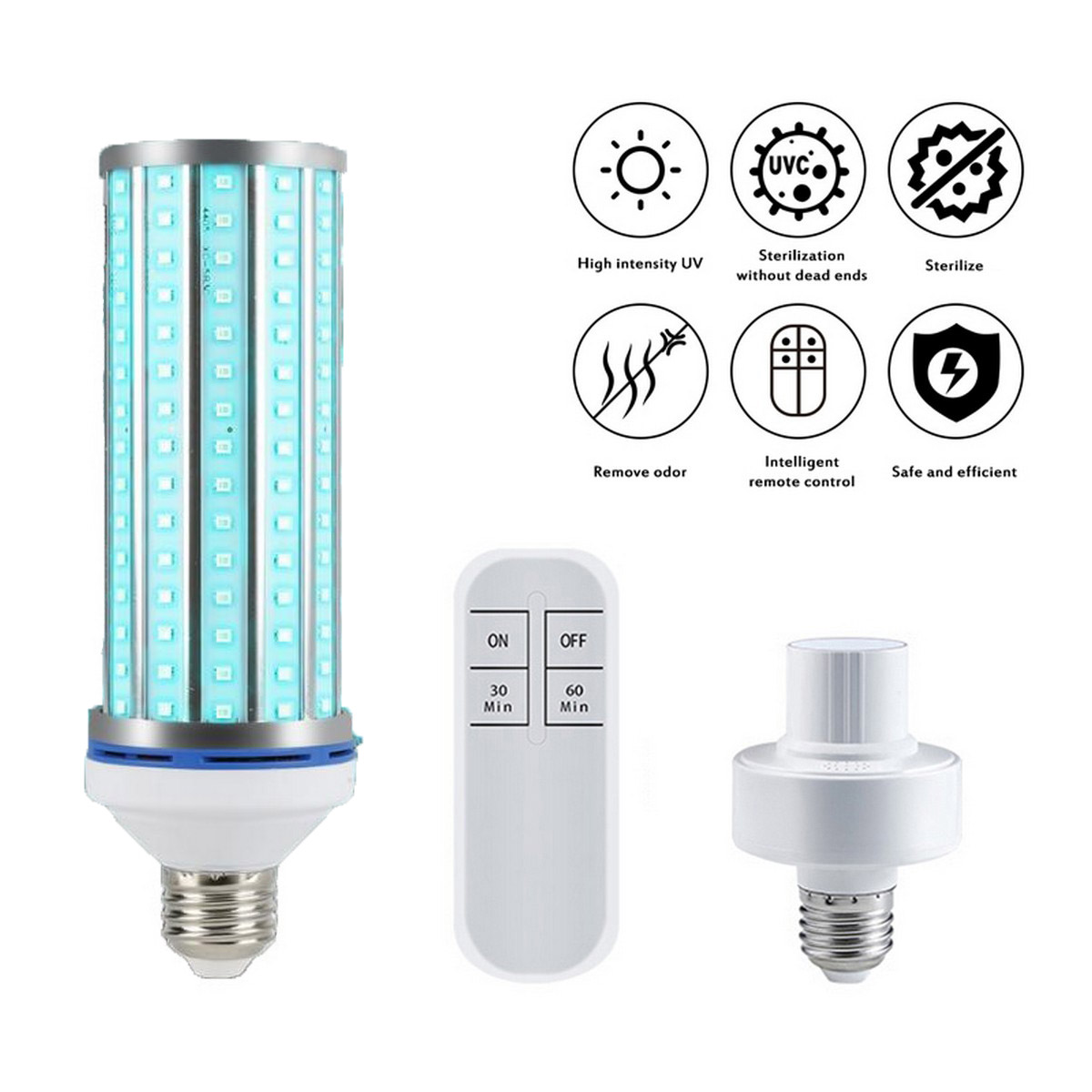 Ampoule LED SMART UVC pour désinfection et stérilisation (60W