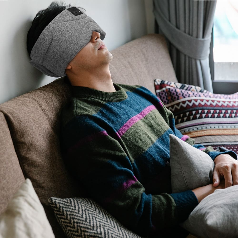 Masque pour les yeux avec écouteurs pour dormir contre le bruit pour un sommeil de qualité