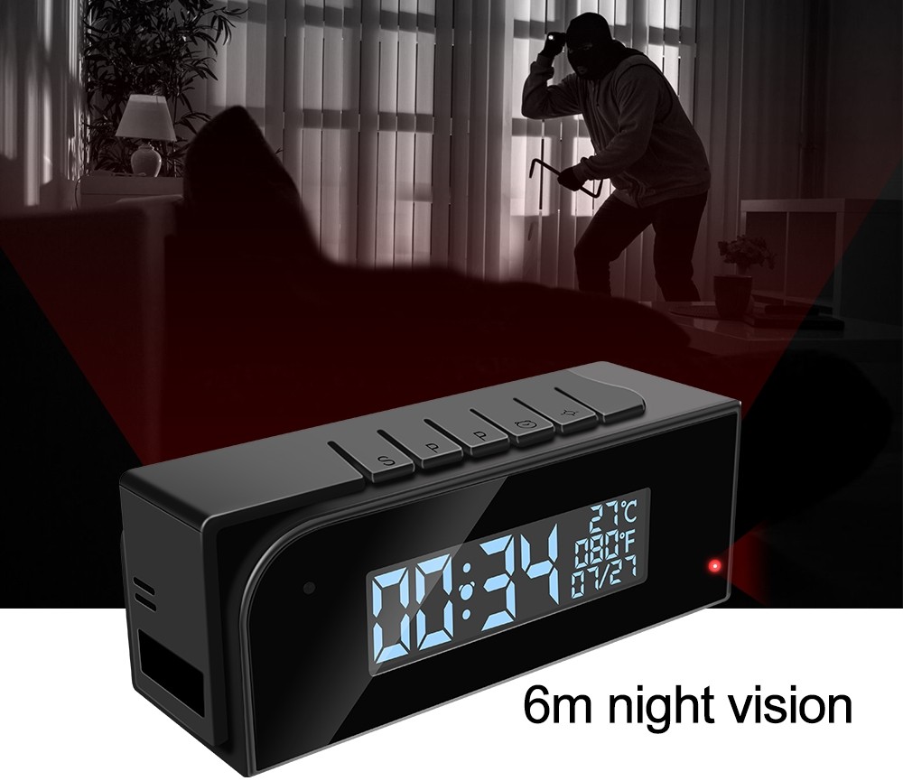caméra espion avec réveil de vision nocturne