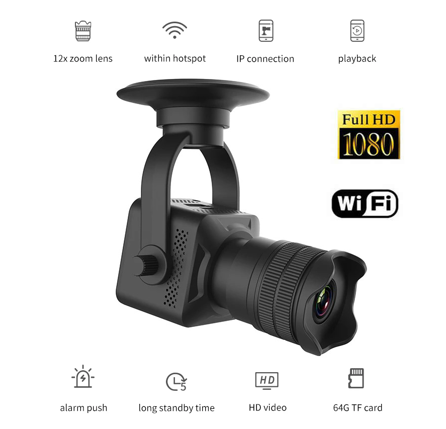 Mini Camera Espion Caché Enregistreur Petite,Full HD 1080P Micro Camera de  Surveillance Wifi,Caméra Video Surveillance de Sécur[44]