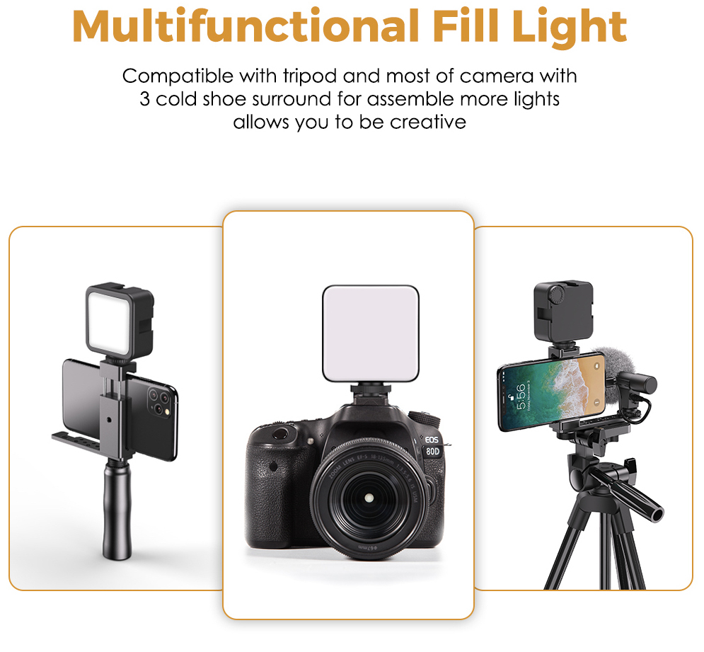 Selfie Lumière pour téléphone avec 3 températures de lumière Led Lumière  Téléphone portable Ordinateur portable Photographie Clip d'éclairage sur  rechargeable