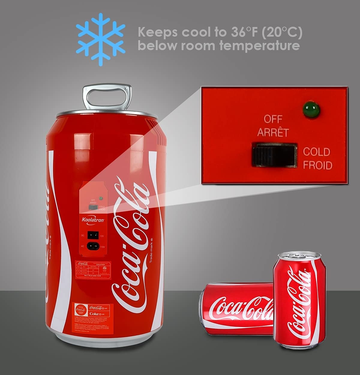 Mini refrigerateur en forme de canette Coca-Cola - Cdiscount Electroménager