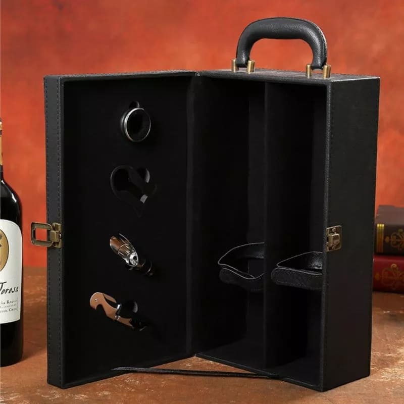 Coffret cadeau d'accessoires pour le vin, ensemble de paniers