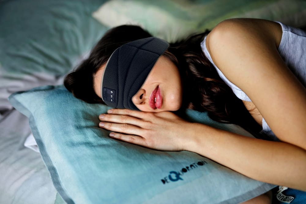 masque de sommeil bluetooth - masque pour les yeux sans fil contre le bruit