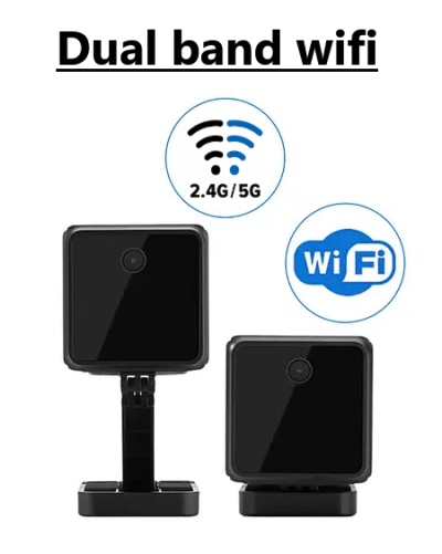 caméra avec wifi double bande 2,4 ou 5 ghz mini sécurité